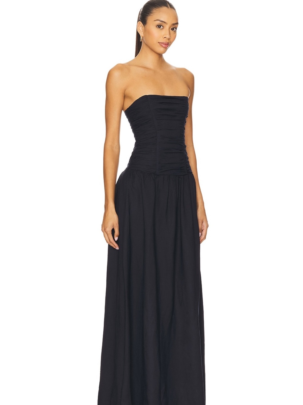 Lioness Lush Maxi Linen Corset Dress Navy